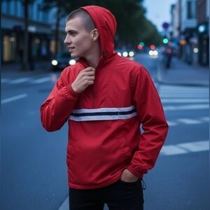 Vtg Alpine Expedition Packable Anorak Windbreaker Jacket‎ M 40 Pullover 80s 90s
